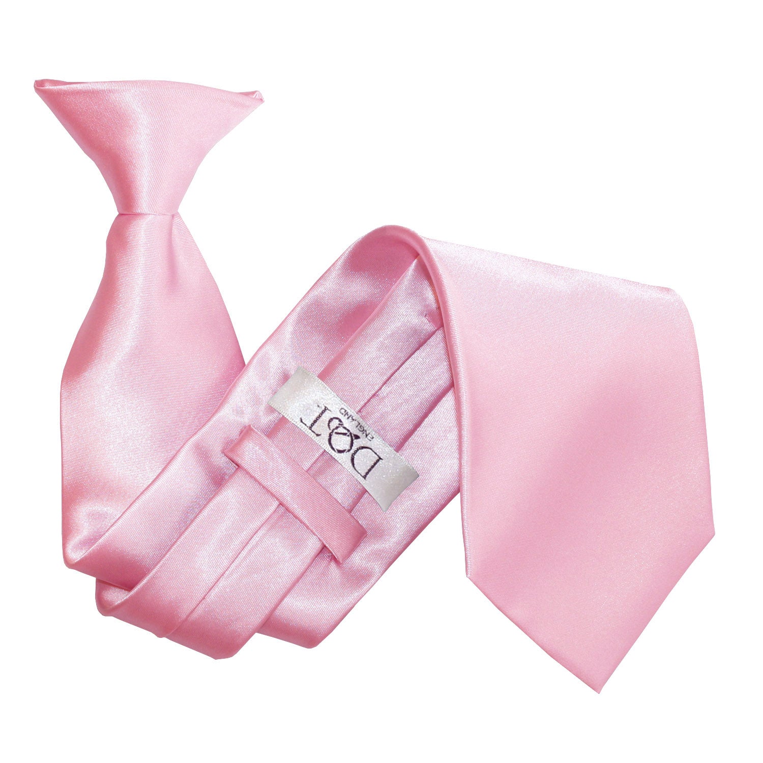 Plain Satin Clip-On Tie - Coral - Well Dapper