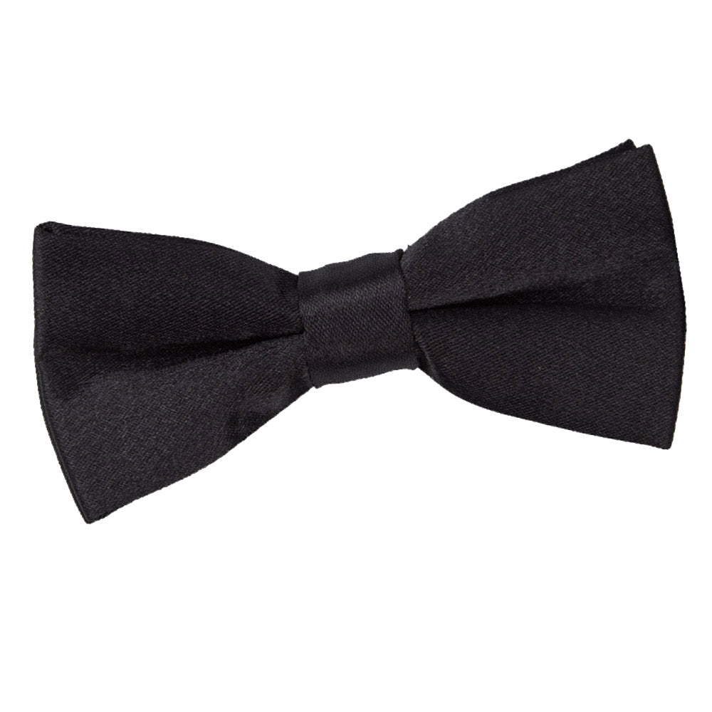 Plain Satin Pre-Tied Bow Tie - Boys - Mocha Brown - Well Dapper