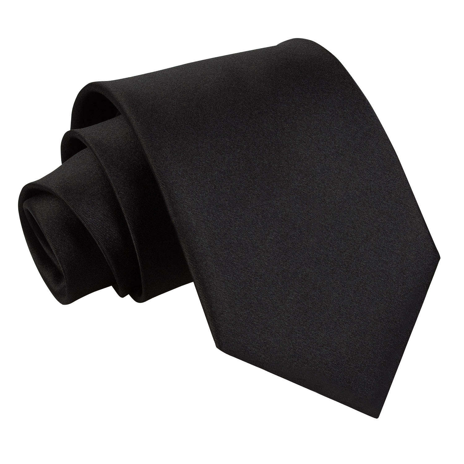 Plain Satin Classic Tie - Silver - Well Dapper