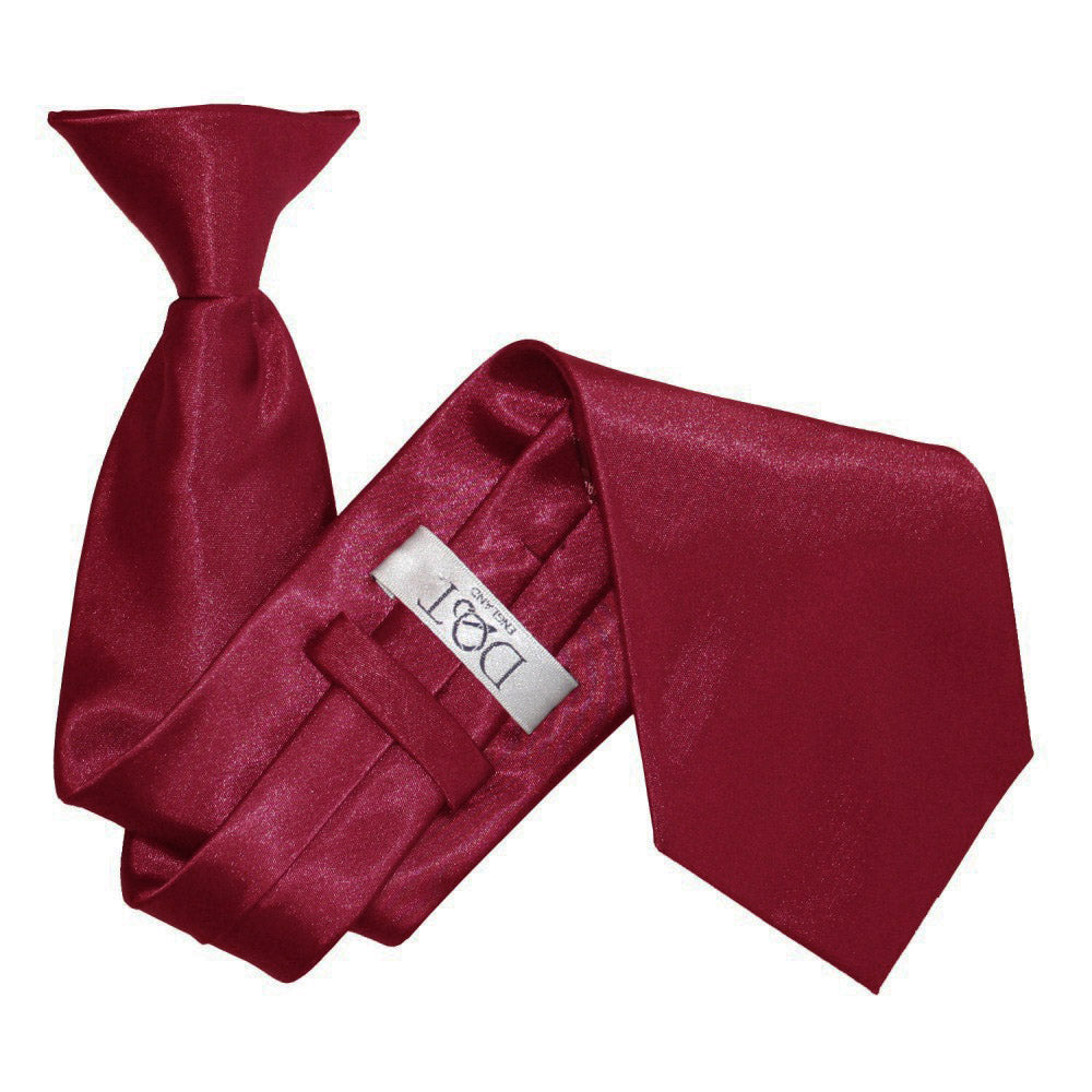 Plain Satin Clip-On Tie - Coral - Well Dapper