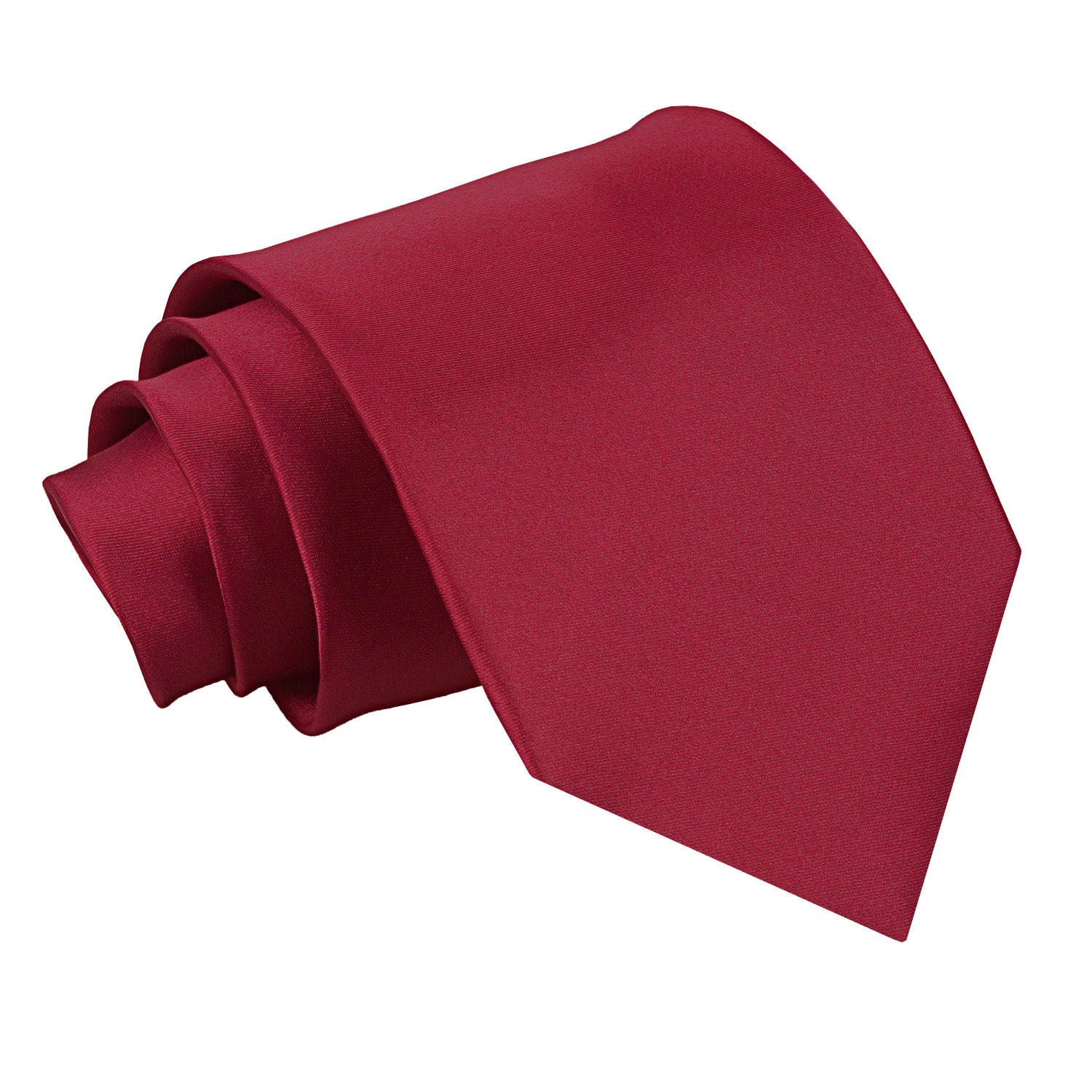 Plain Satin Classic Tie - Crimson Red - Well Dapper