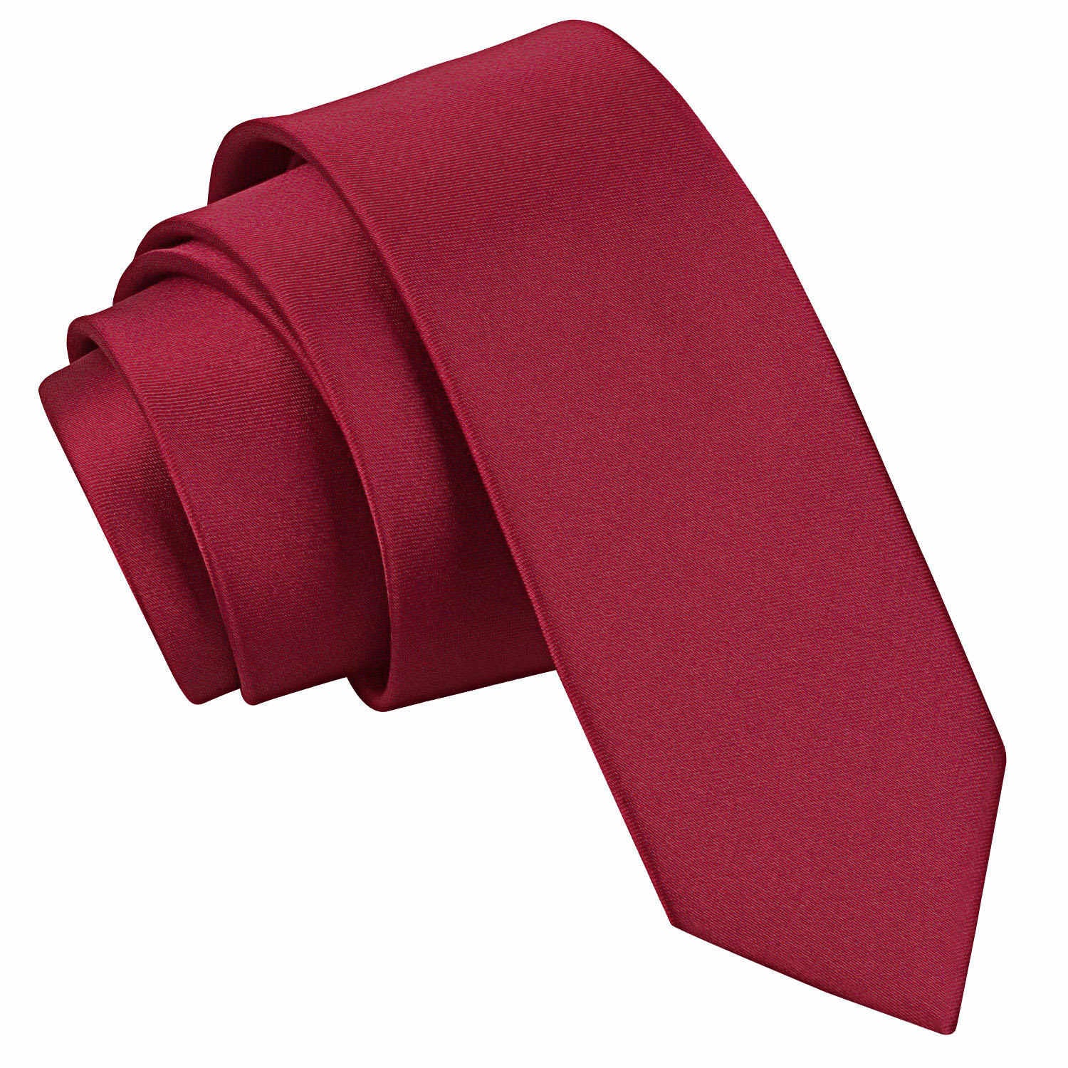 Plain Satin Skinny Tie - Burnt Orange - Well Dapper