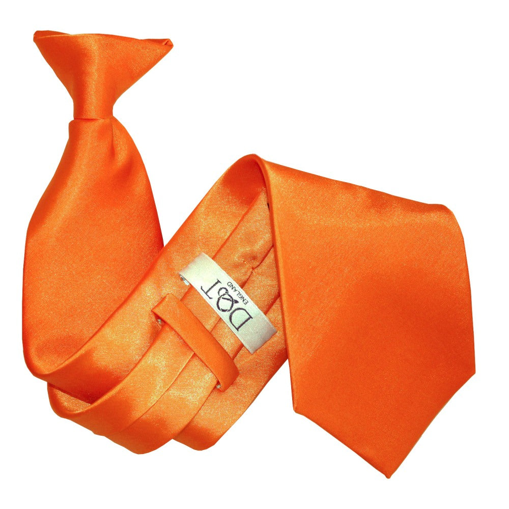 Burnt Orange Plain Satin Clip