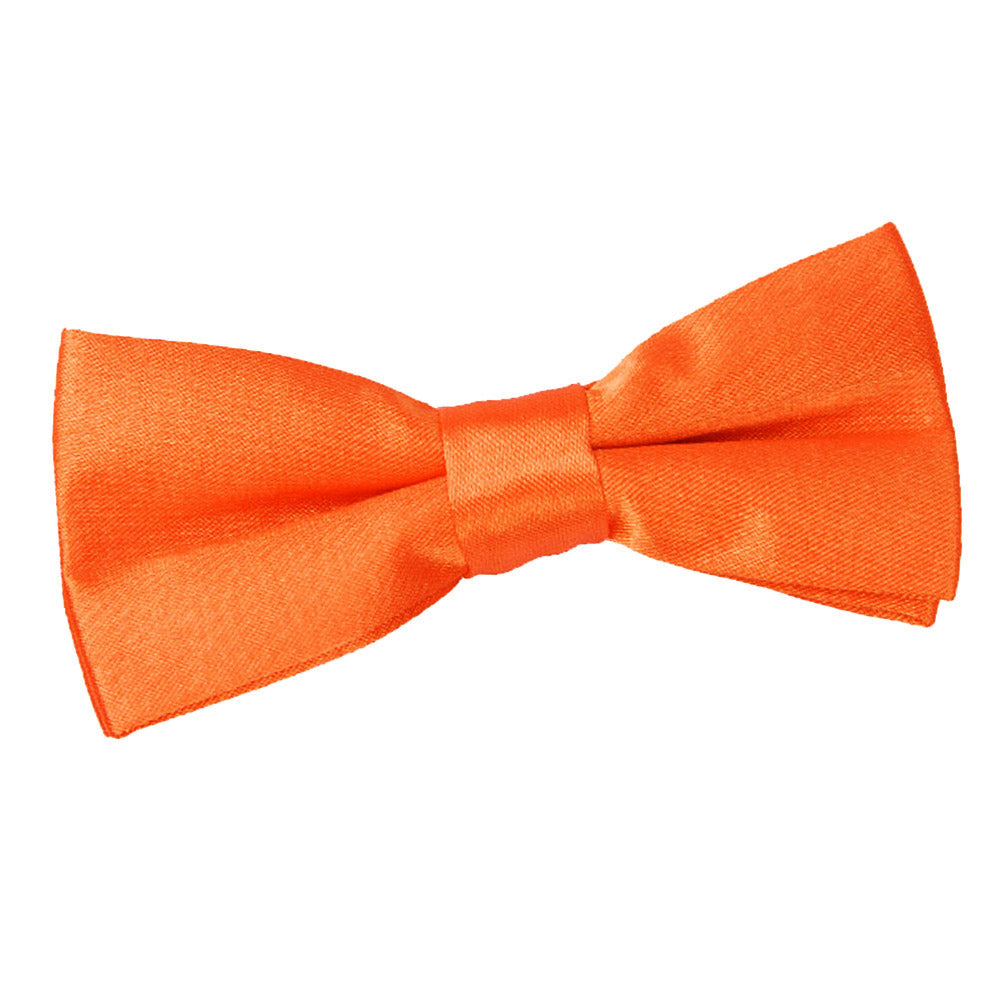 Plain Satin Pre-Tied Bow Tie - Boys - Mocha Brown - Well Dapper