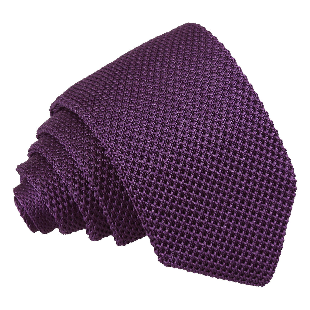 Cadbury Purple Plain Knitted Slim Tie