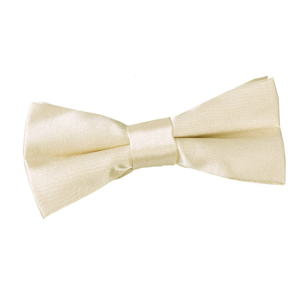 Plain Satin Pre-Tied Bow Tie - Boys - Mocha Brown - Well Dapper