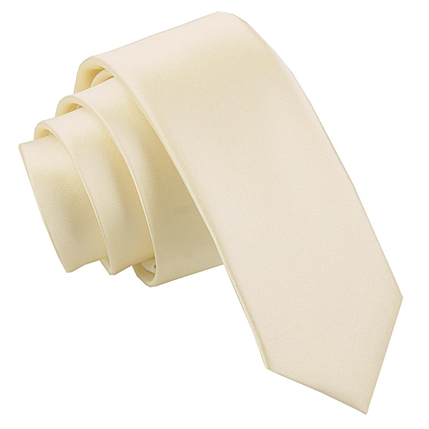 Plain Satin Skinny Tie - Marigold - Well Dapper