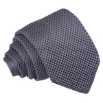 Plain Knitted Slim Tie - Navy Blue - Well Dapper