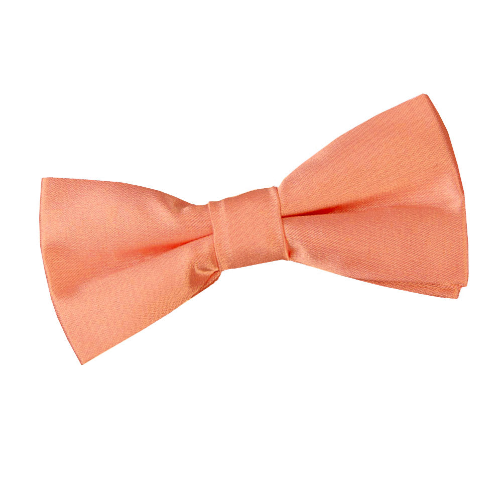 Boys Coral Plain Satin Pre Tied Bow Tie