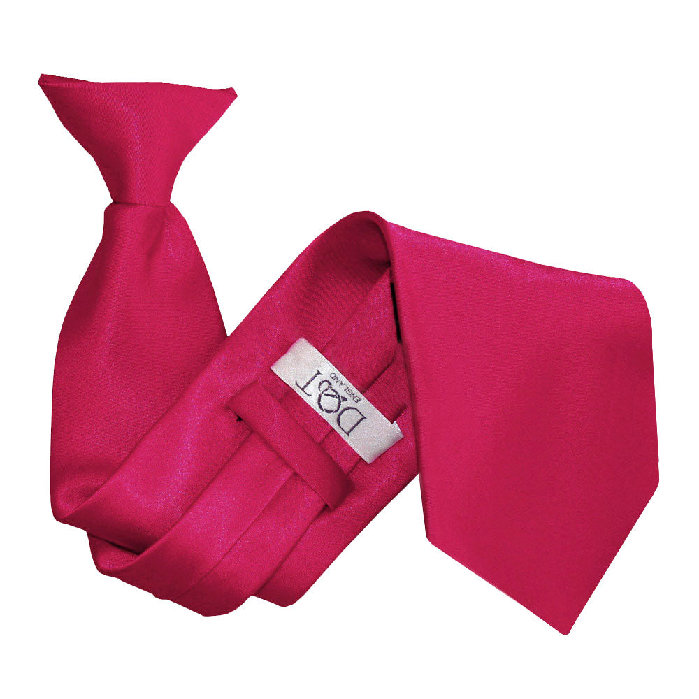 Plain Satin Clip-On Tie - Coral - Well Dapper