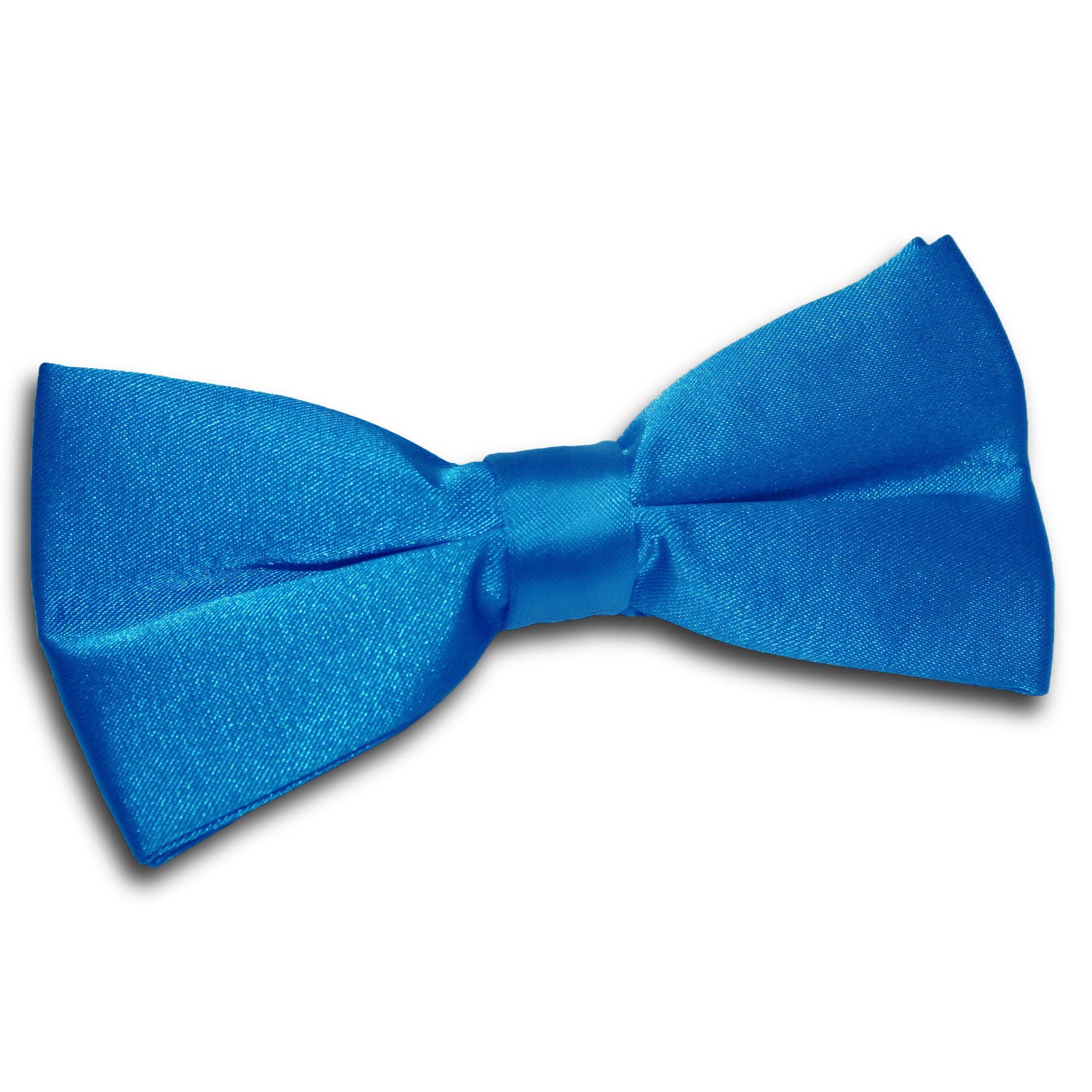 Plain Satin Pre-Tied Bow Tie - Black - Well Dapper