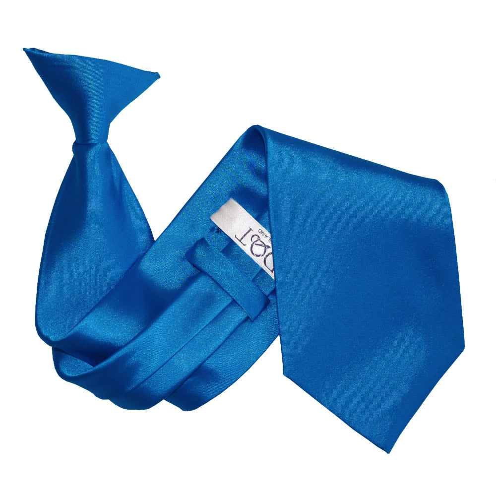 Electric Blue Plain Satin Clip