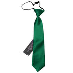 Plain Satin Elasticated Tie - Boys - Mulberry - Well Dapper