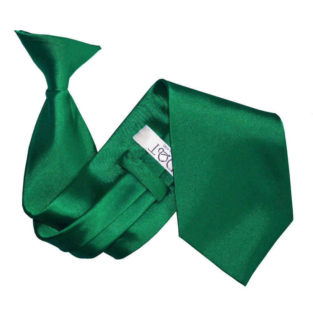 Emerald Green Plain Satin Clip