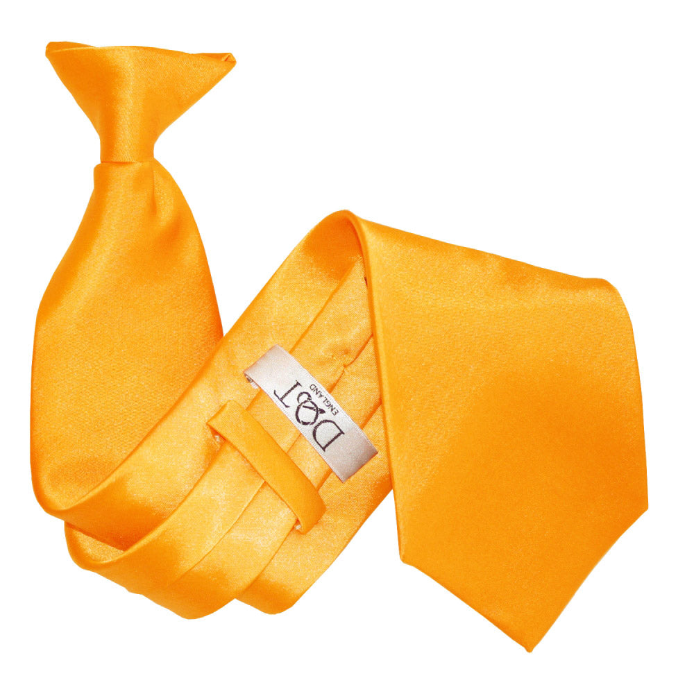 Plain Satin Clip-On Tie - Burnt Orange - Well Dapper