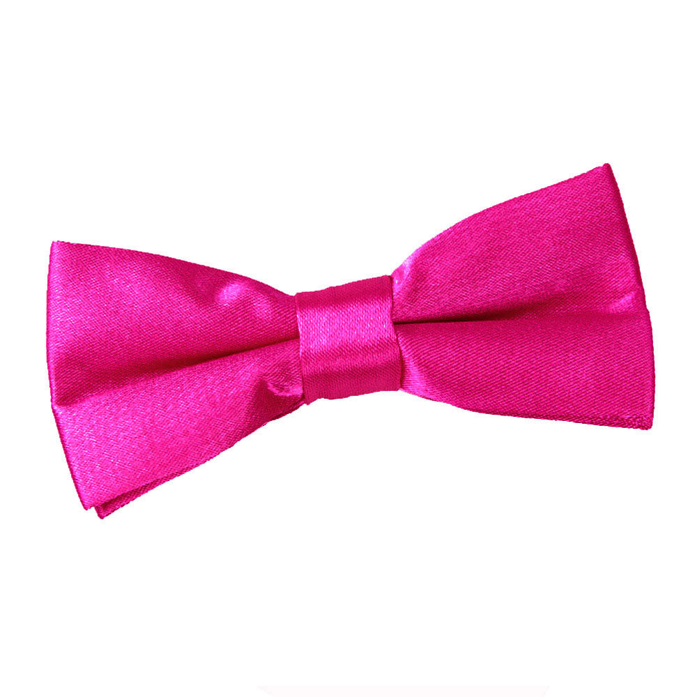 Plain Satin Pre-Tied Bow Tie - Boys - Burgundy - Well Dapper