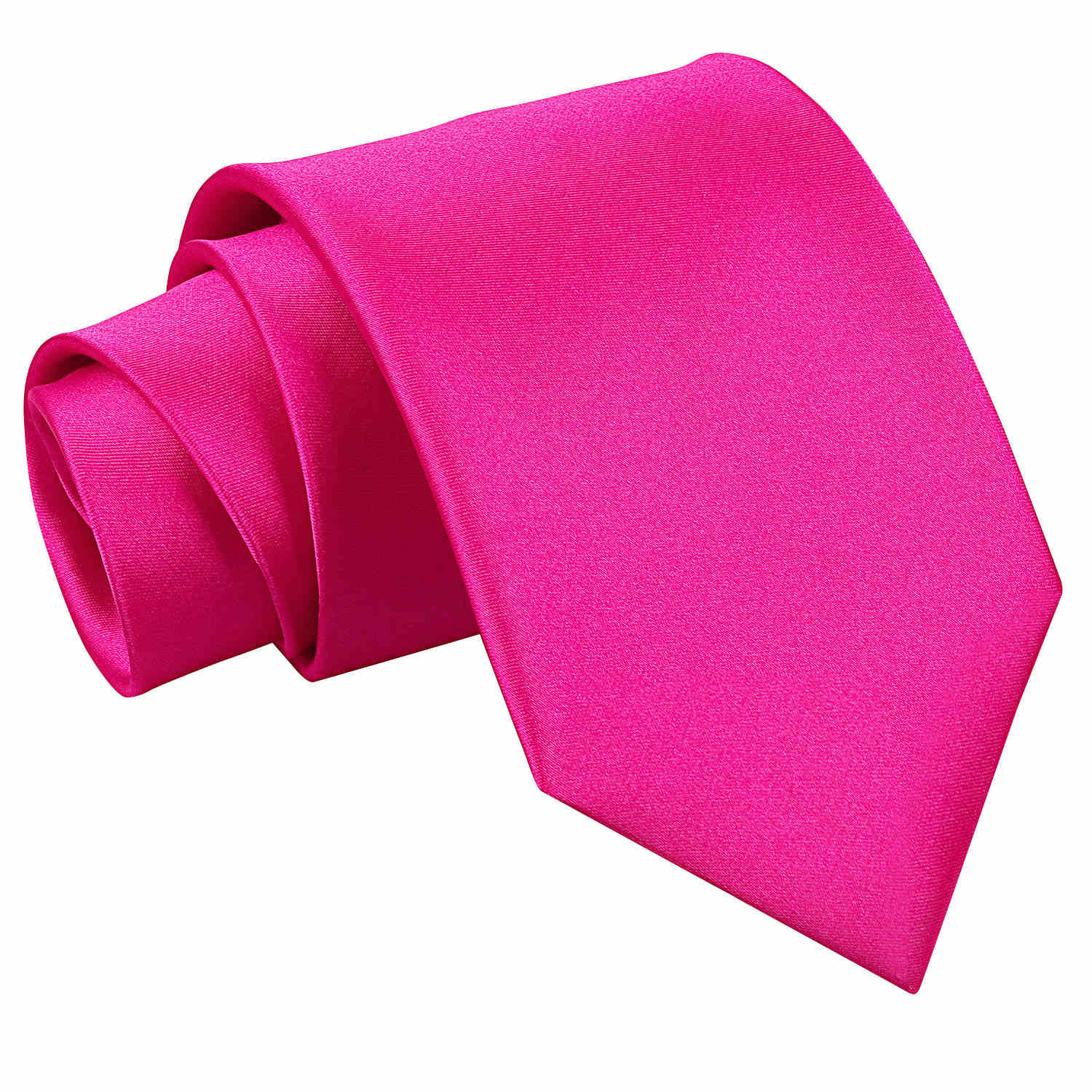 Plain Satin Extra Long Tie - Fluorescent Orange - Well Dapper