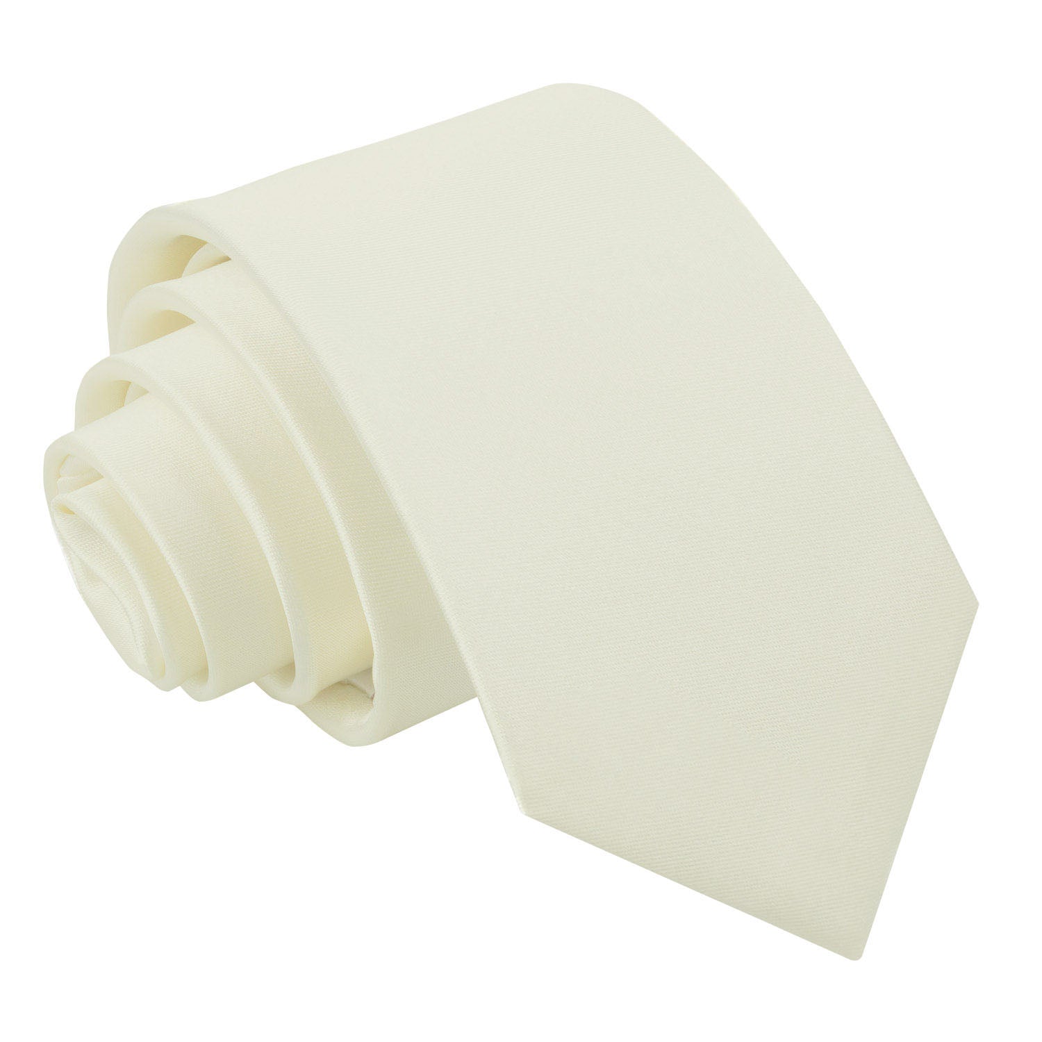 Plain Satin Classic Tie - Boys - Pale Yellow - Well Dapper