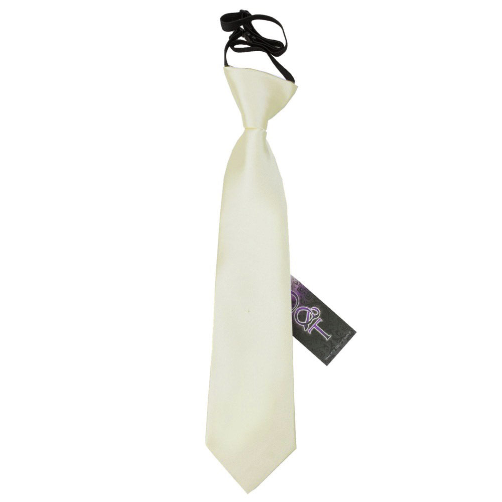 Plain Satin Elasticated Tie - Boys - Coral - Well Dapper