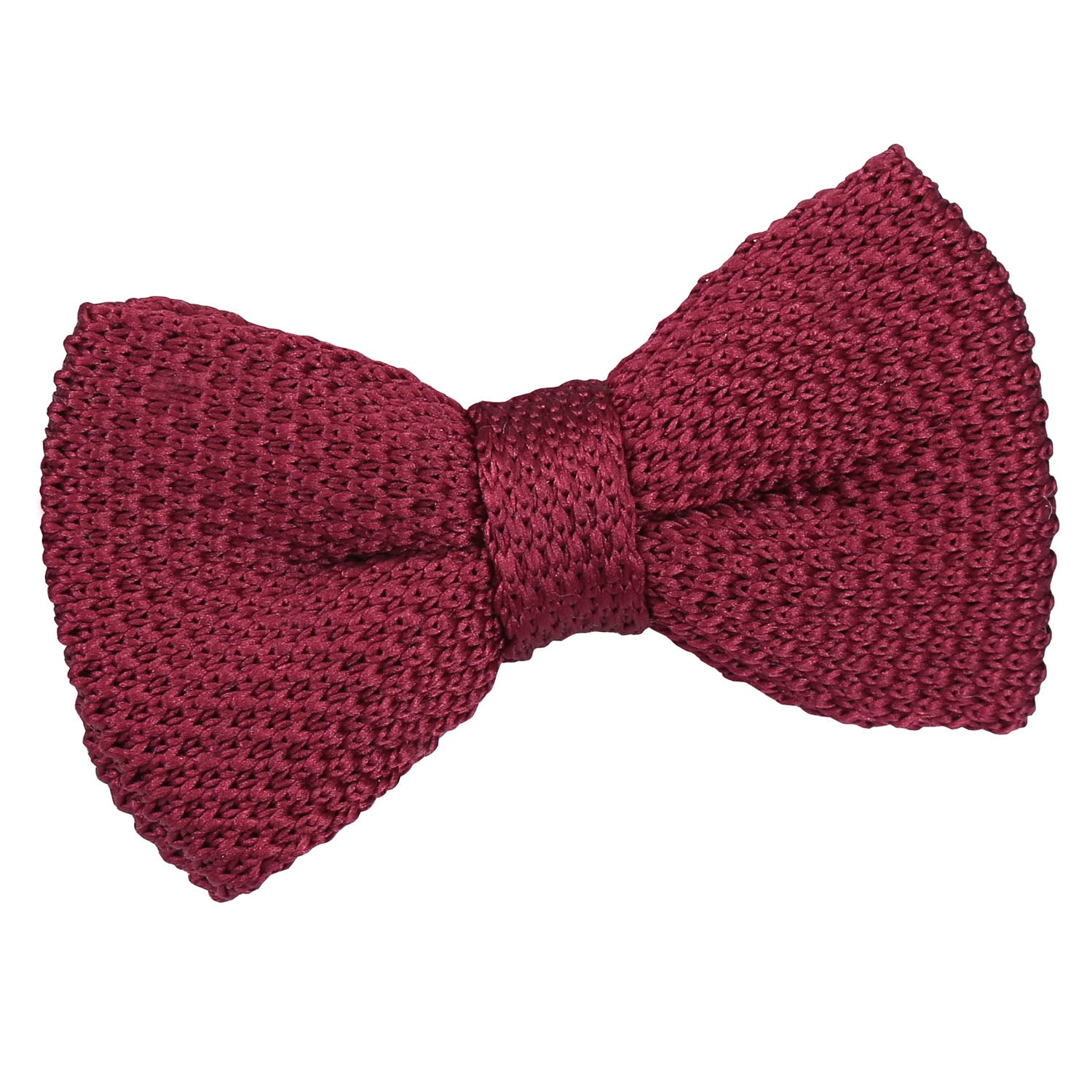 Plain Knitted Pre-Tied Bow Tie - Boys - Strawberry Pink - Well Dapper
