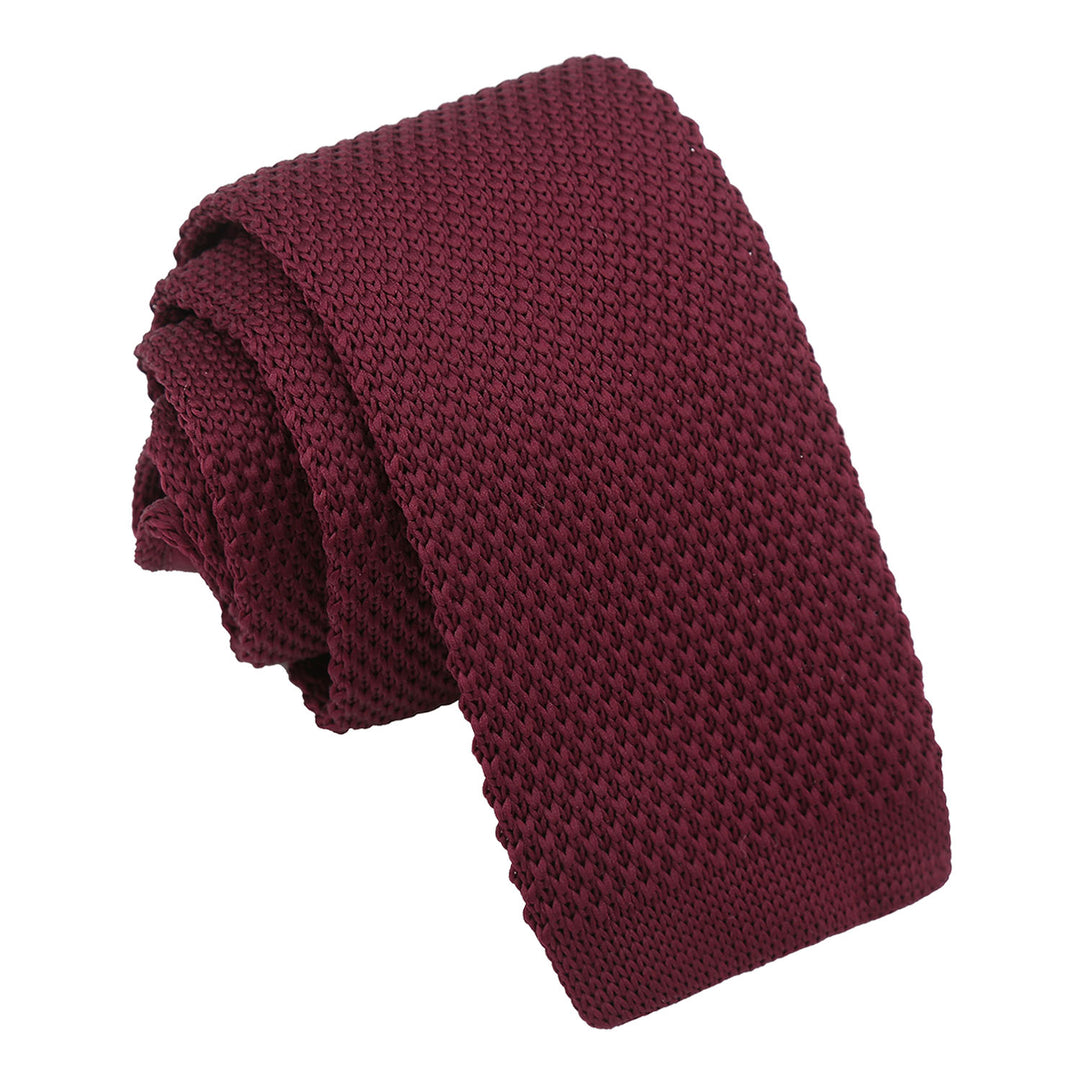 Plain Knitted Tie - Boys - Cadbury Purple - Well Dapper