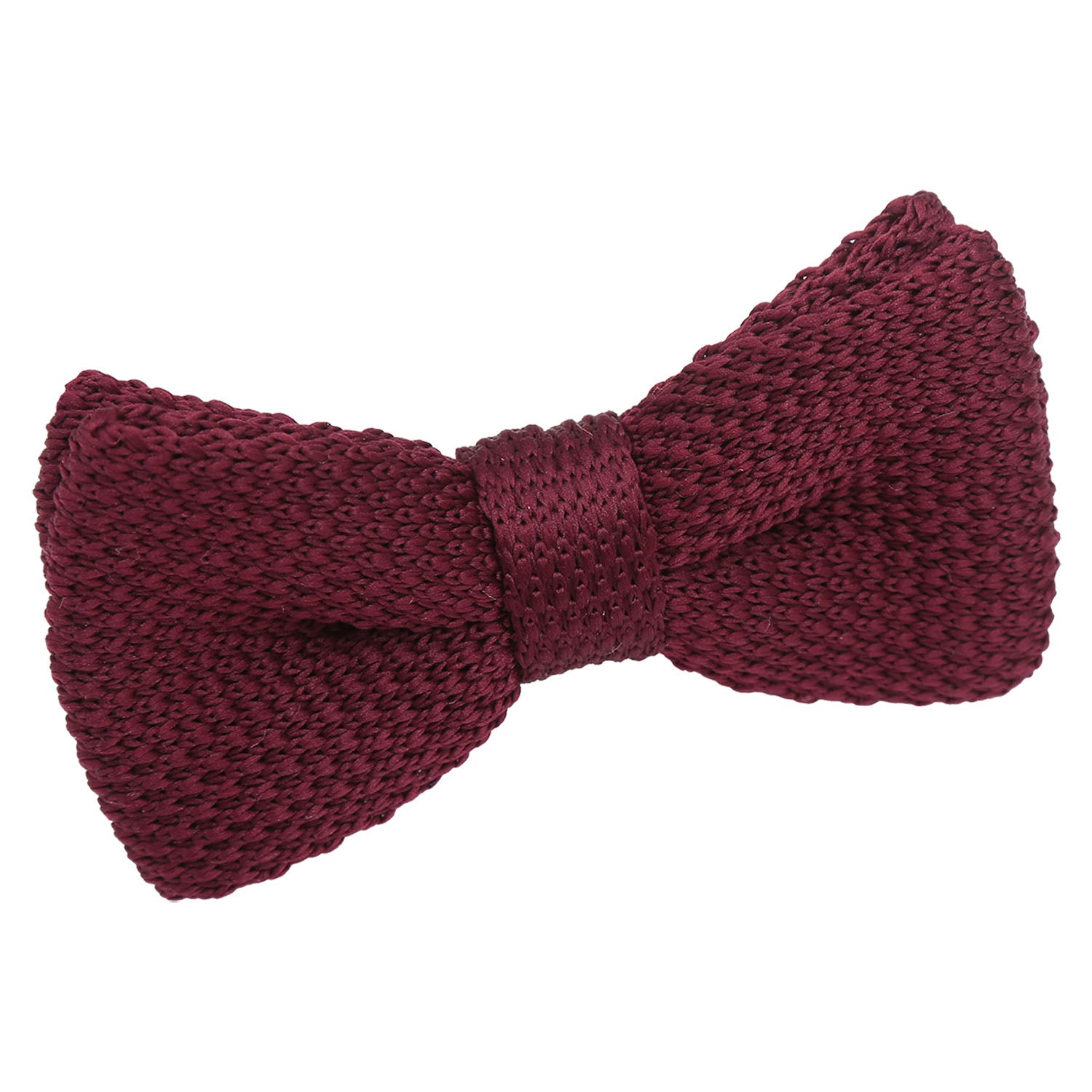 Plain Knitted Pre-Tied Bow Tie - Boys - Strawberry Pink - Well Dapper