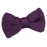 Plain Knitted Pre-Tied Bow Tie - Boys - Burgundy - Well Dapper