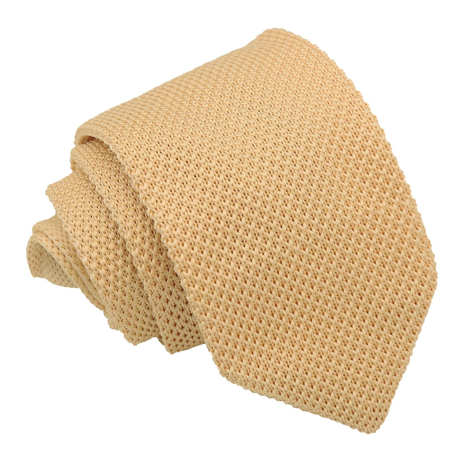 Plain Knitted Slim Tie - Burgundy - Well Dapper