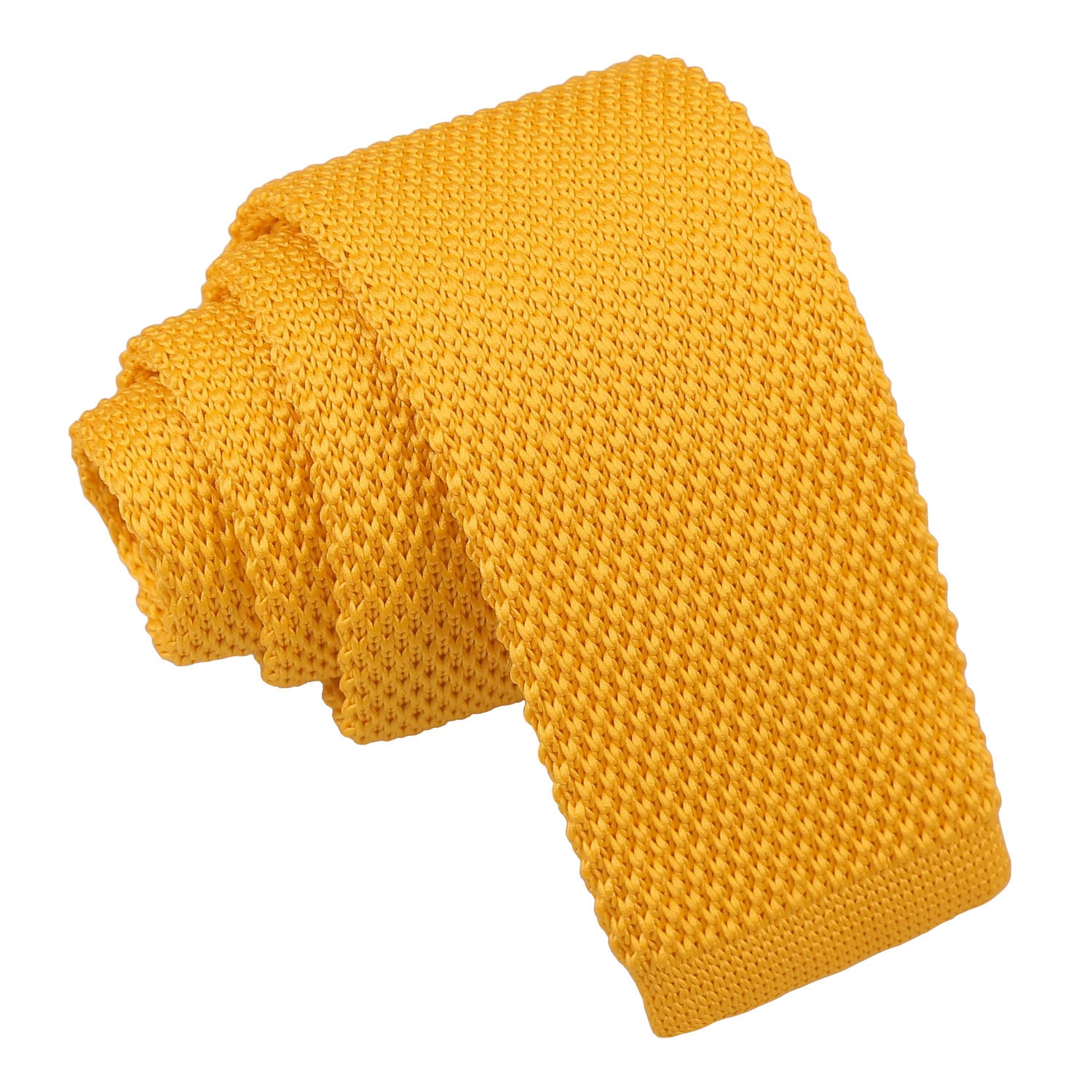 Plain Knitted Tie - Boys - Tangerine - Well Dapper