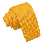 Plain Knitted Tie - Boys - Lemon Yellow - Well Dapper