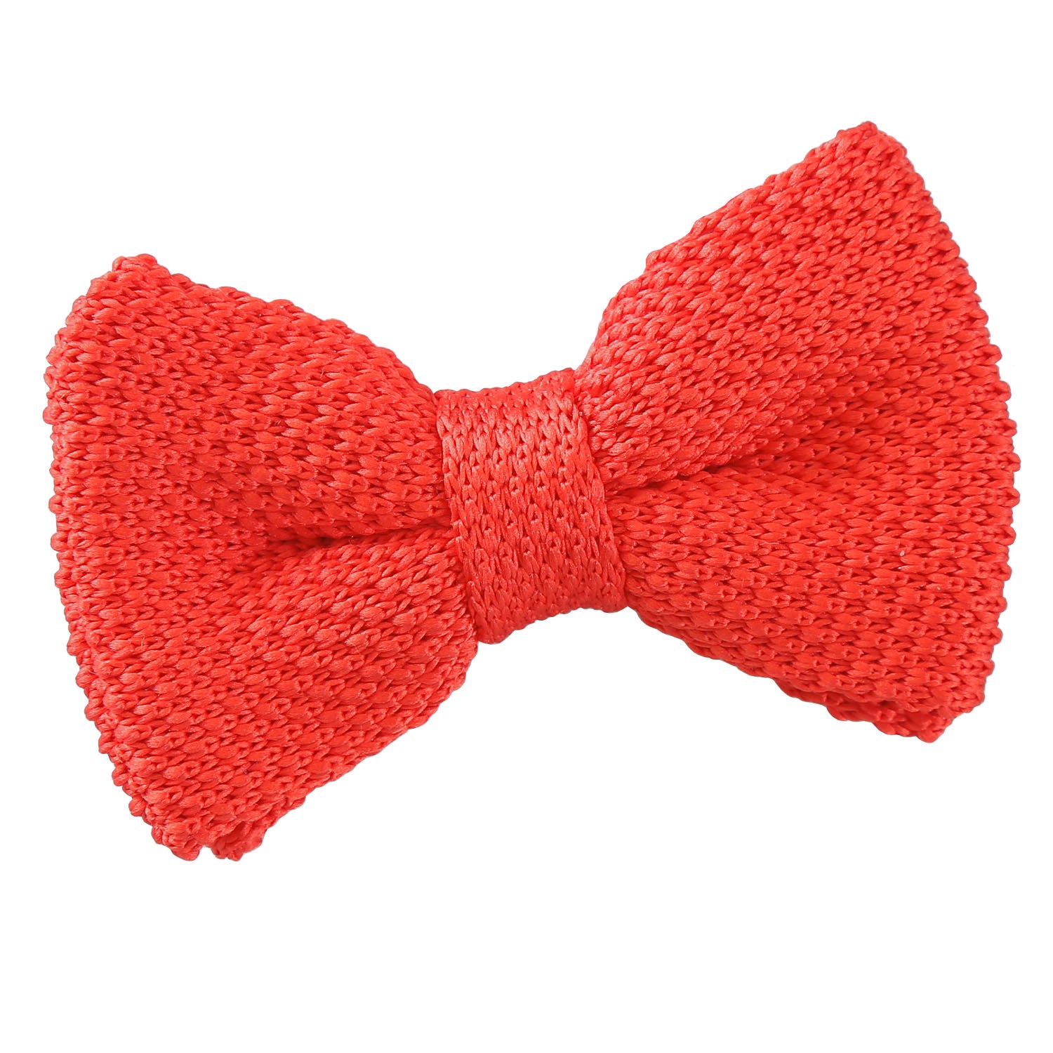 Plain Knitted Pre-Tied Bow Tie - Boys - Strawberry Pink - Well Dapper