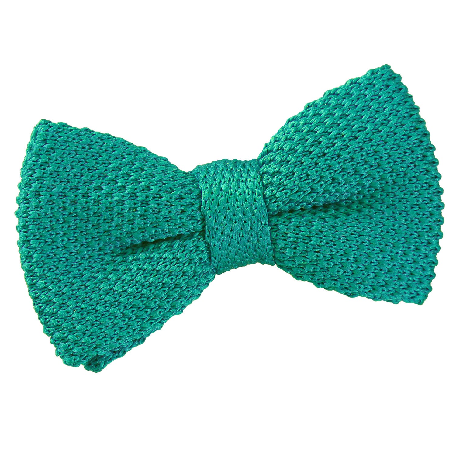 Plain Knitted Pre-Tied Bow Tie - Boys - Forest Green - Well Dapper