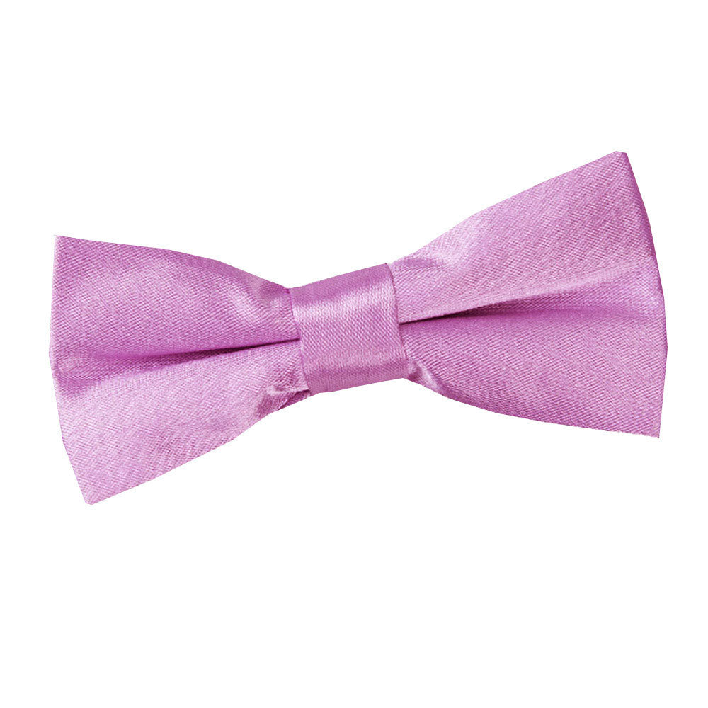 Plain Satin Pre-Tied Bow Tie - Boys - Purple - Well Dapper