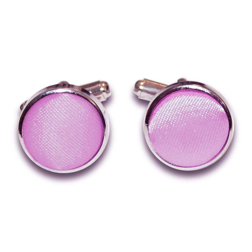 Lilac Plain Satin Cufflinks