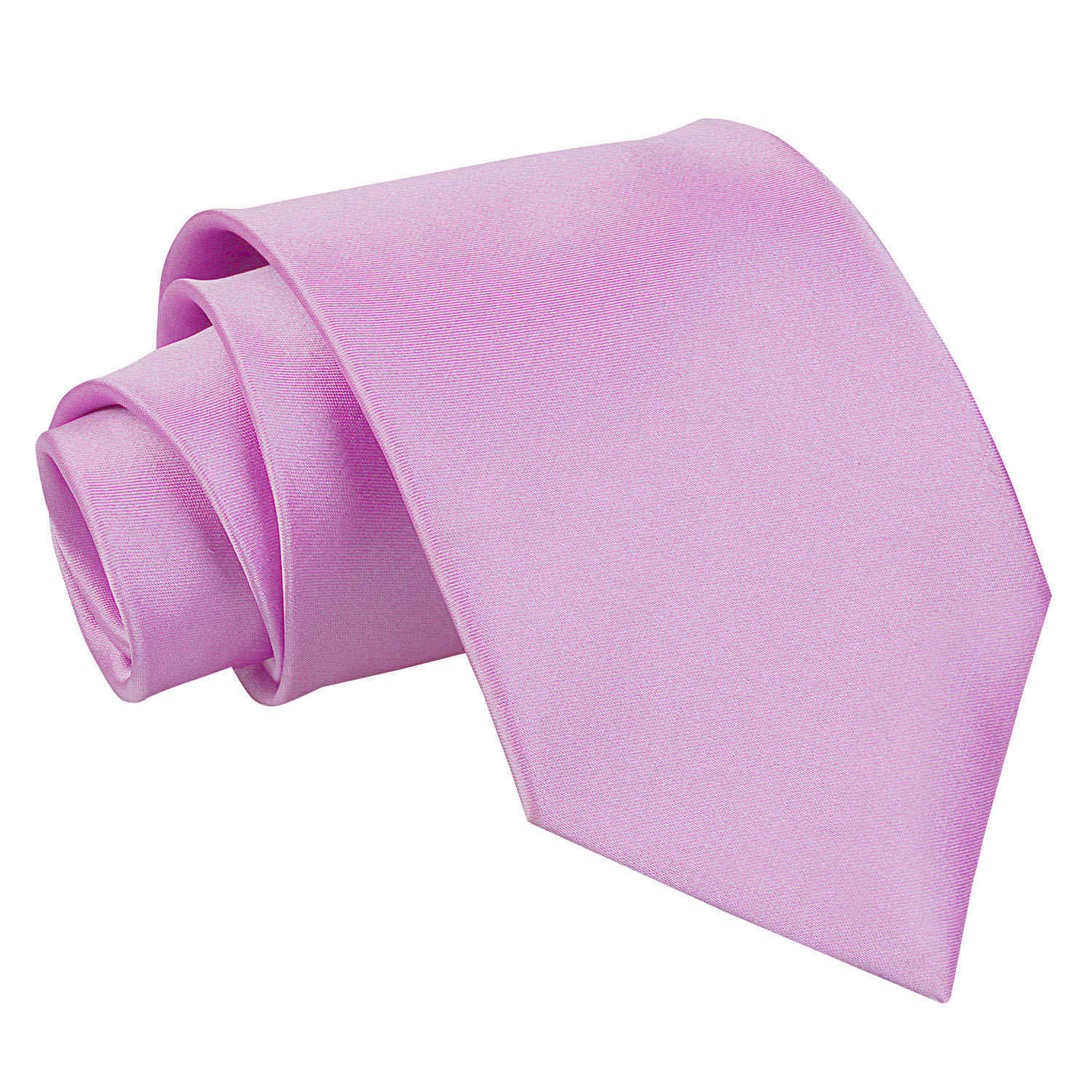 Plain Satin Classic Tie - Silver - Well Dapper