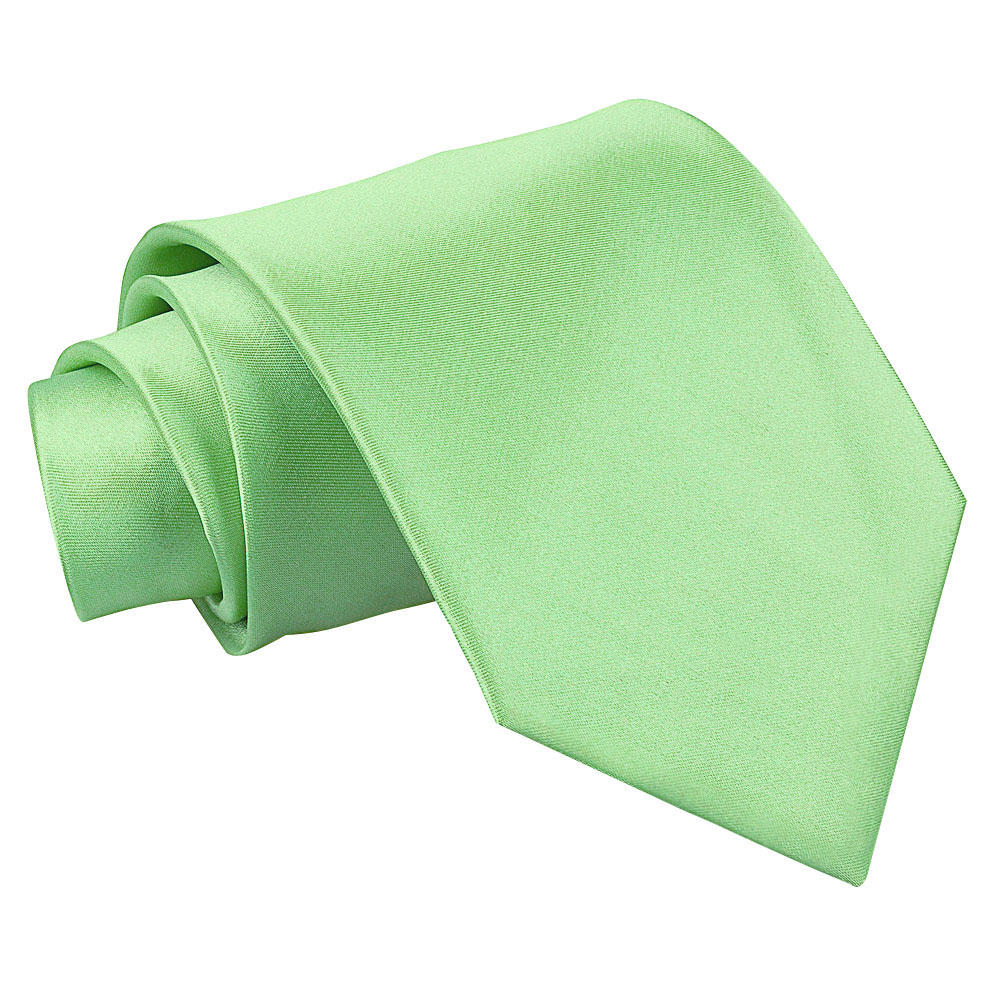 Plain Satin Classic Tie - Mint Green - Well Dapper