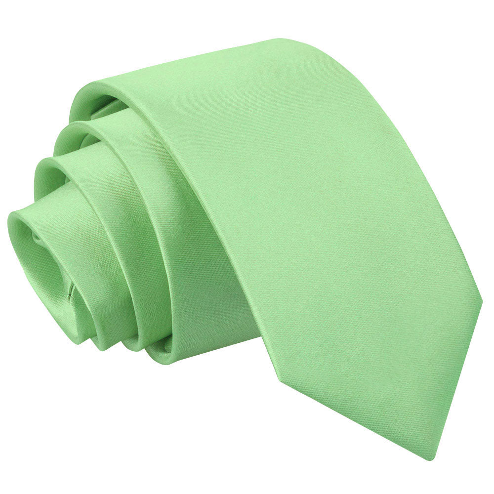 Plain Satin Slim Tie - Mulberry - Well Dapper