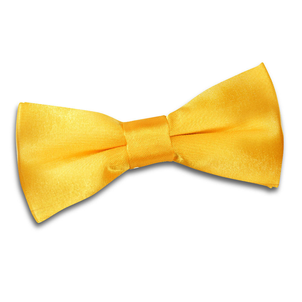 Boys Marigold Plain Satin Pre Tied Bow Tie