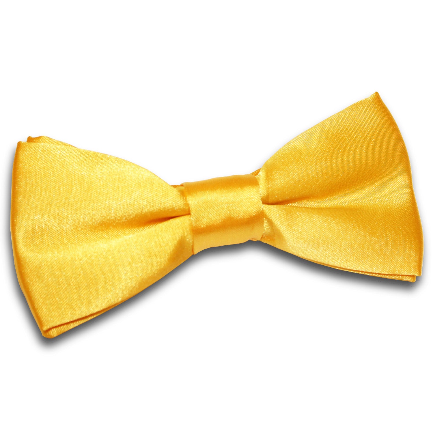 Plain Satin Pre-Tied Bow Tie - Champagne - Well Dapper