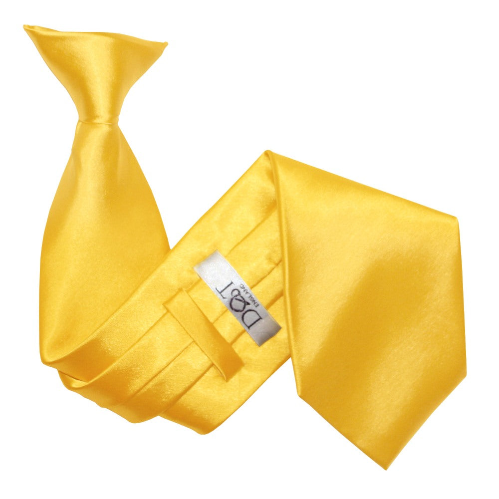 Plain Satin Clip-On Tie - Fluorescent Orange - Well Dapper