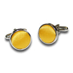 Plain Satin Cufflinks - Pale Yellow - Well Dapper