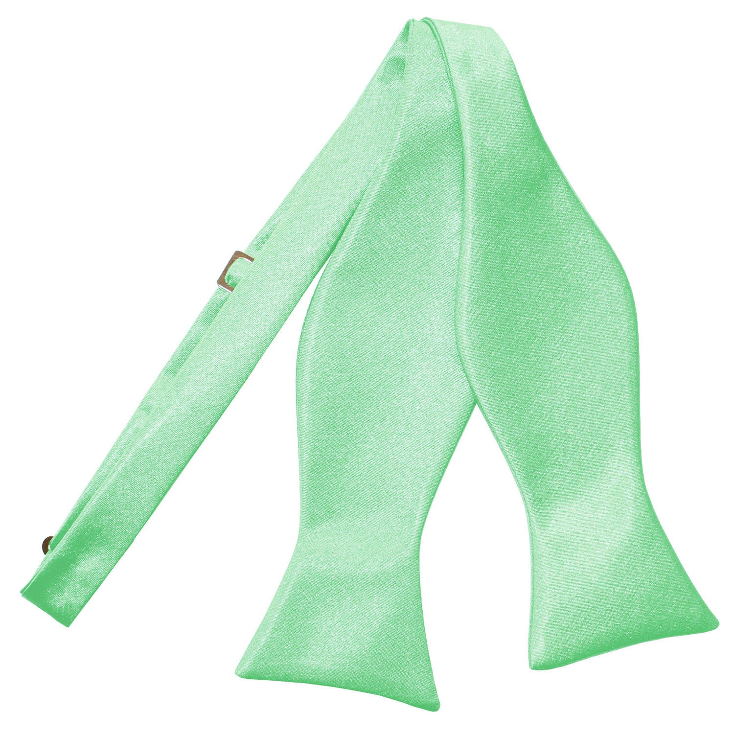 Plain Satin Self-Tie Bow Tie - Lime Green - Well Dapper