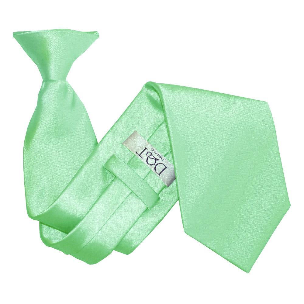 Plain Satin Clip-On Tie - Robin's Egg Blue - Well Dapper