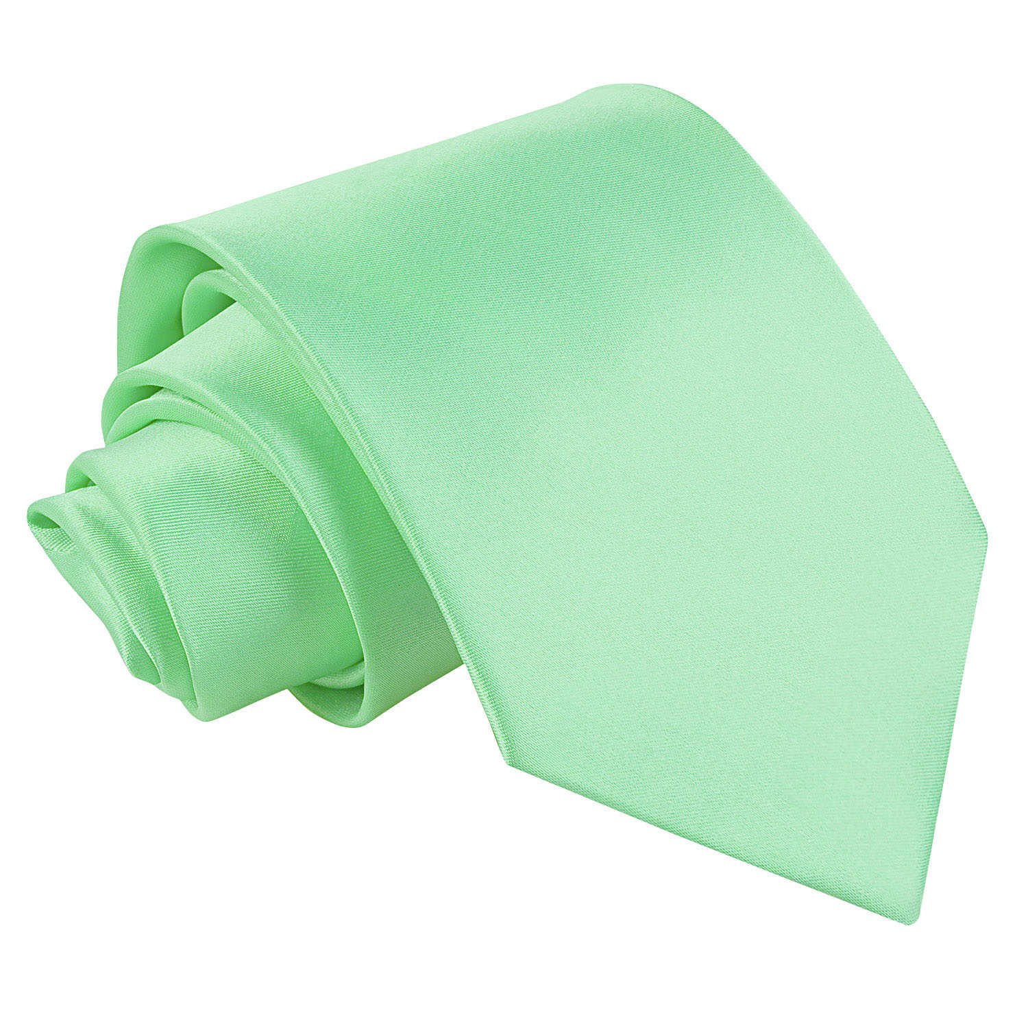 Plain Satin Classic Tie - Robin's Egg Blue - Well Dapper