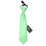 Plain Satin Elasticated Tie - Boys - Fluorescent Orange - Well Dapper