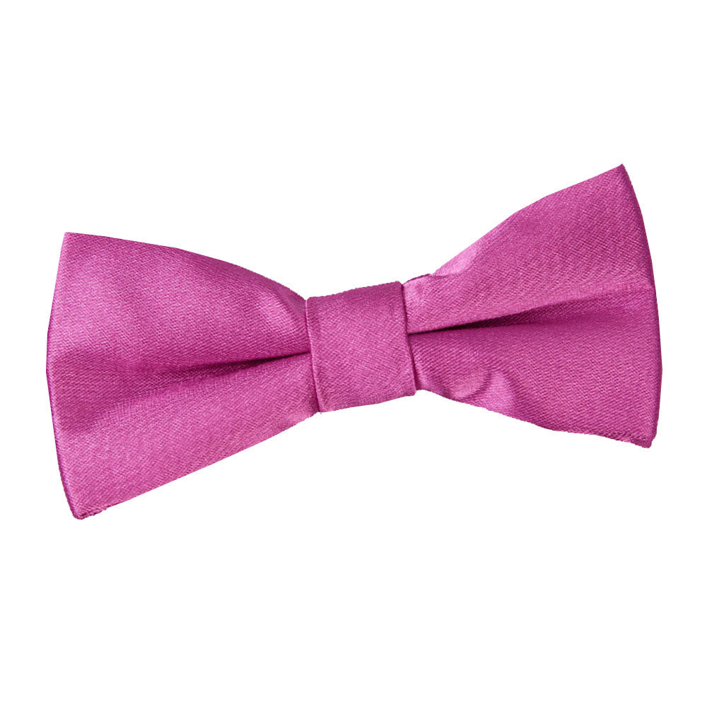 Plain Satin Pre-Tied Bow Tie - Boys - Platinum - Well Dapper