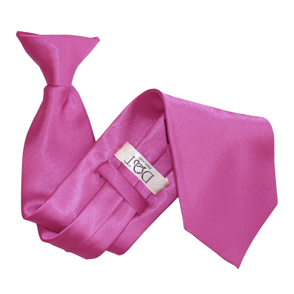 Plain Satin Clip-On Tie - Coral - Well Dapper