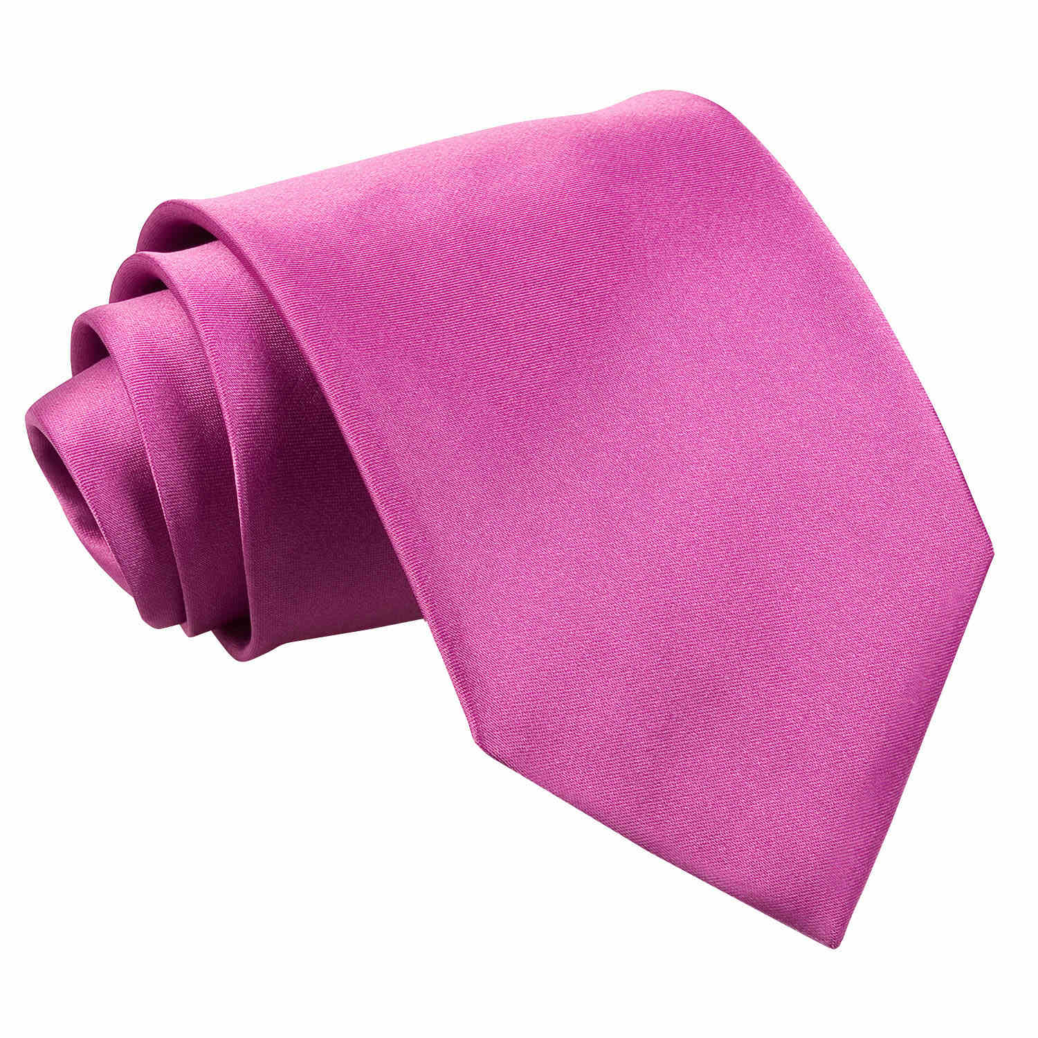 Plain Satin Classic Tie - Black - Well Dapper