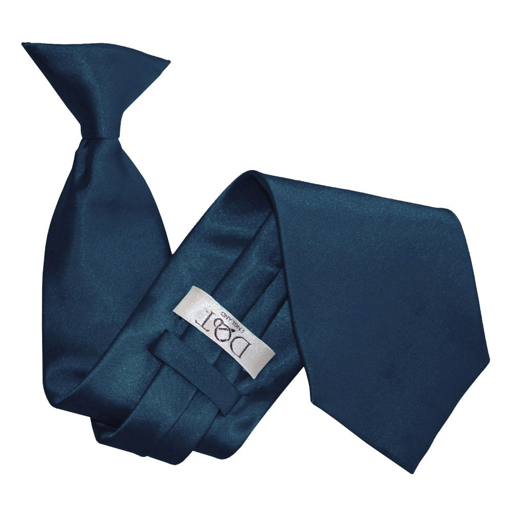 Navy Blue Plain Satin Clip