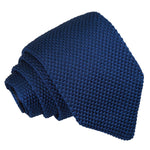 Plain Knitted Slim Tie - Charcoal - Well Dapper